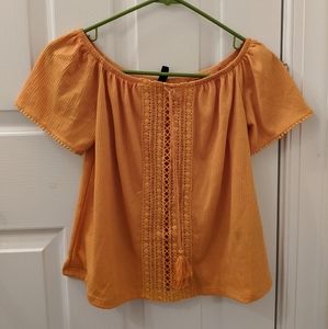 Gold Off-the-shoulder Top